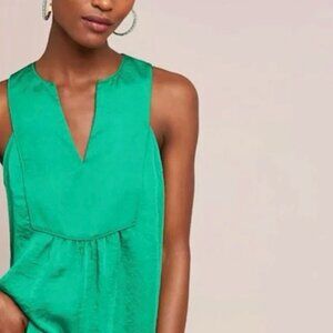 Maeve Kelly Green Silk Blouse Sz 6